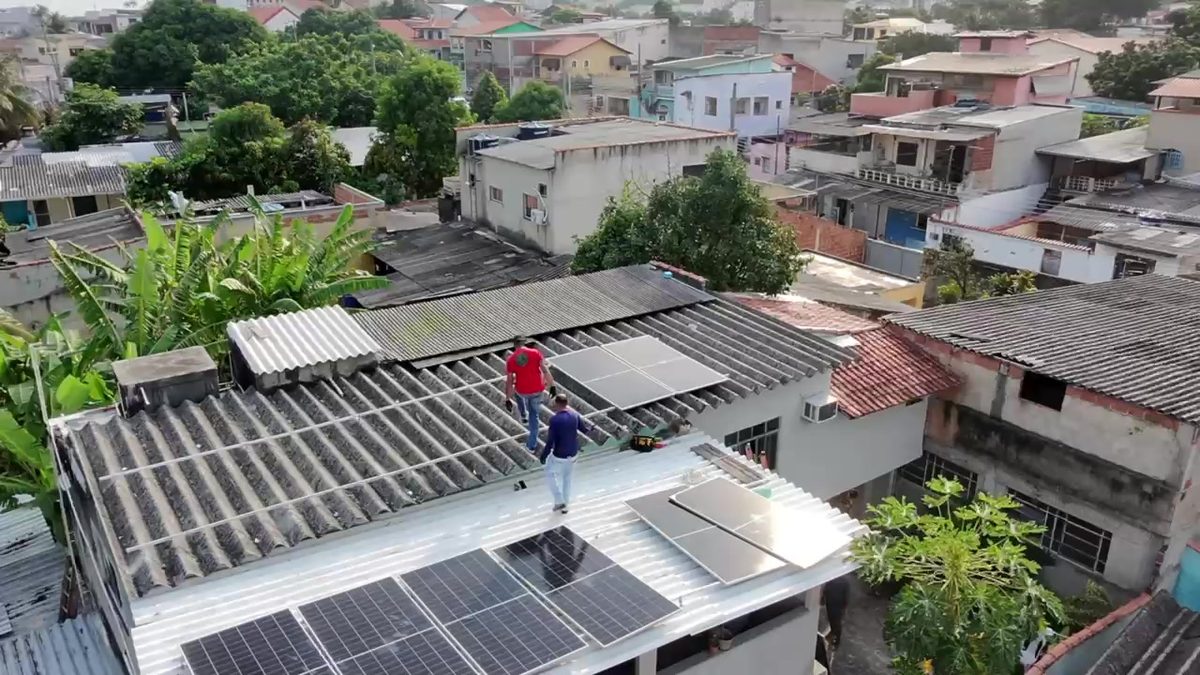 Instalação em bairro residencial